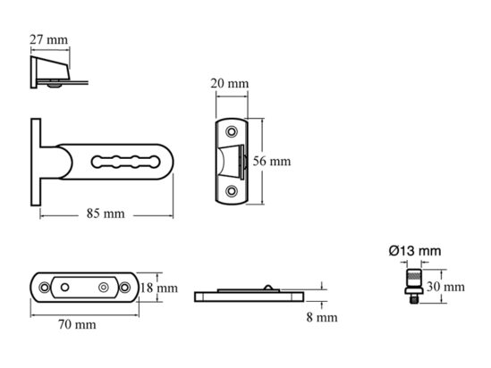 P117 Ventilation Window Lock White Finish Pack of 1