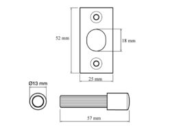 P125 Hinge Bolts Brass