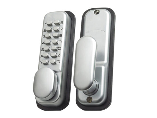 P-DL02-SC Push Button Door Lock Chrome Finish Hold Open Function