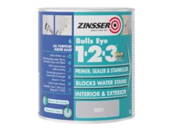 Bulls Eye® 1-2-3 Plus Primer, Sealer & Stain Killer Grey 1 litre