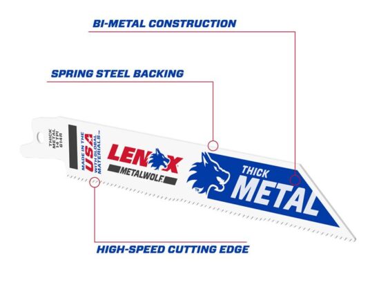 MetalWolf Wave Edge Reciprocating Saw Blade 152 x 19 x 0.9mm 14 TPI (Pack 25) - Image 4