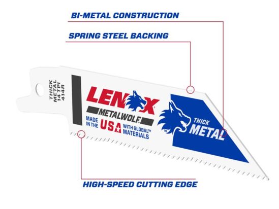 MetalWolf Wave Edge Reciprocating Saw Blade 102 x 19 x 0.9mm 14 TPI (Pack 5) - Image 4