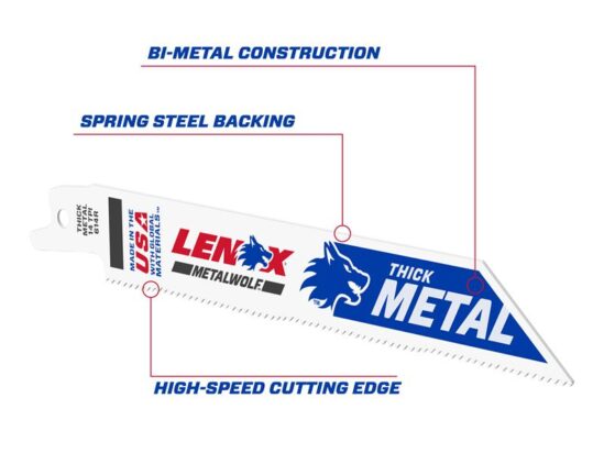 MetalWolf Wave Edge Reciprocating Saw Blade 152 x 19 x 0.9mm 14 TPI (Pack 5) - Image 4