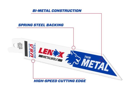 MetalWolf Wave Edge Reciprocating Saw Blade 152 x 19 x 0.9mm 24 TPI (Pack 5) - Image 4