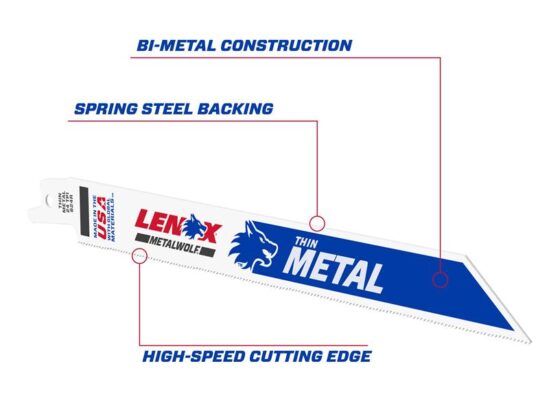 MetalWolf Wave Edge Reciprocating Saw Blade 203 x 19 x 0.9mm 24 TPI (Pack 5) - Image 4