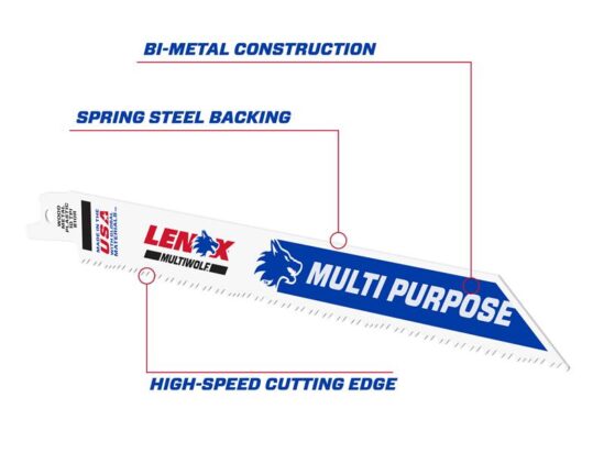 MultiWolf Wave Edge Reciprocating Saw Blade 203 x 19 x 1.3mm 10 TPI (Pack 5) - Image 4