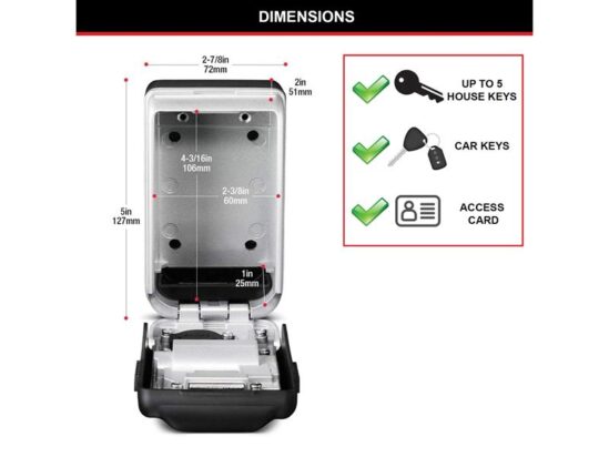 5425E Light Up Dial Select Access® Wall Mounted Key Box - Image 9